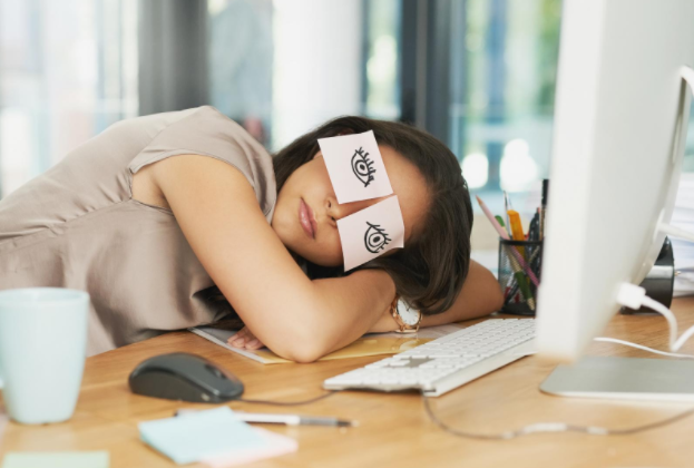 Sleeping worker