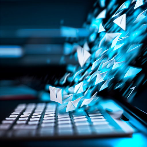 Mails sortant d’un clavier